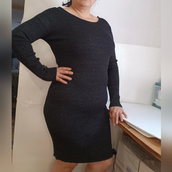 Pencil dress, low back, plus size 2X, full stretch. - Picture 4 of 15